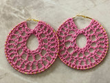 YUBE Crochet Hoop Earrings