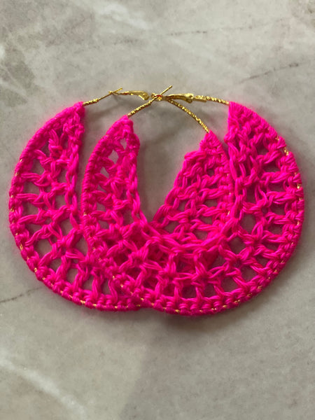 YUBE Crochet Hoop Earrings