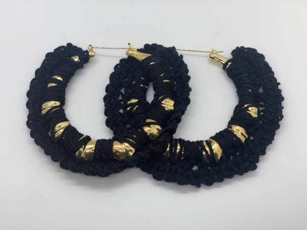 Black crochet bamboo
